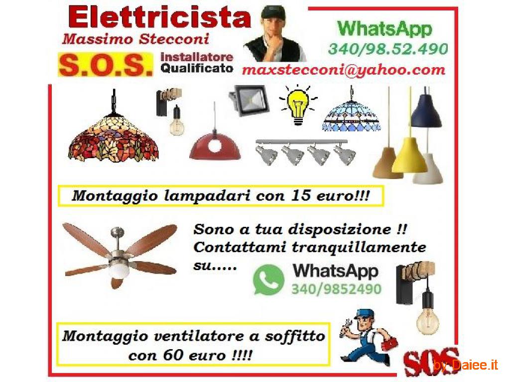 S.O.S ELETTRICISTA LAMPADARIO ROMA CON 15 EURO
