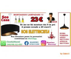 Installazione lampadario con 20 euro Roma