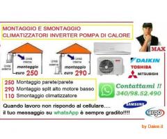 Montaggio climatizzatori inverter Ardea 250 euro