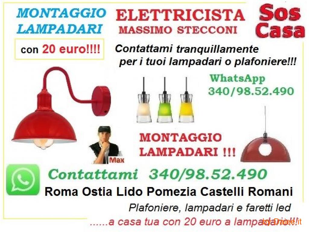 Montaggio lampadario Roma 70 Montaggio lampadario Roma 70