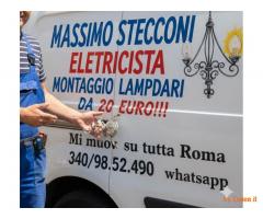 Montaggio lampadario Roma casal Palocco