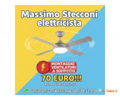 Montaggio ventilatore a soffitto Roma infernetto