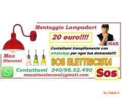 Montaggio lampadario e faretti led Roma Tiburtino