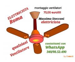 Ventilatori a soffitto Roma montaggio