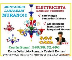 Montaggio e riparazione lampadari Roma